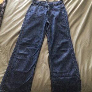 J Crew Wide Leg Trouser Jeans